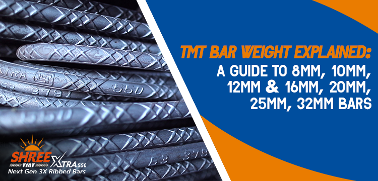 TMT Bar Weight Explained: A Guide to 8mm, 10mm, 12mm & 16mm, 20mm, 25mm, 32mm Bars<gwmw style=