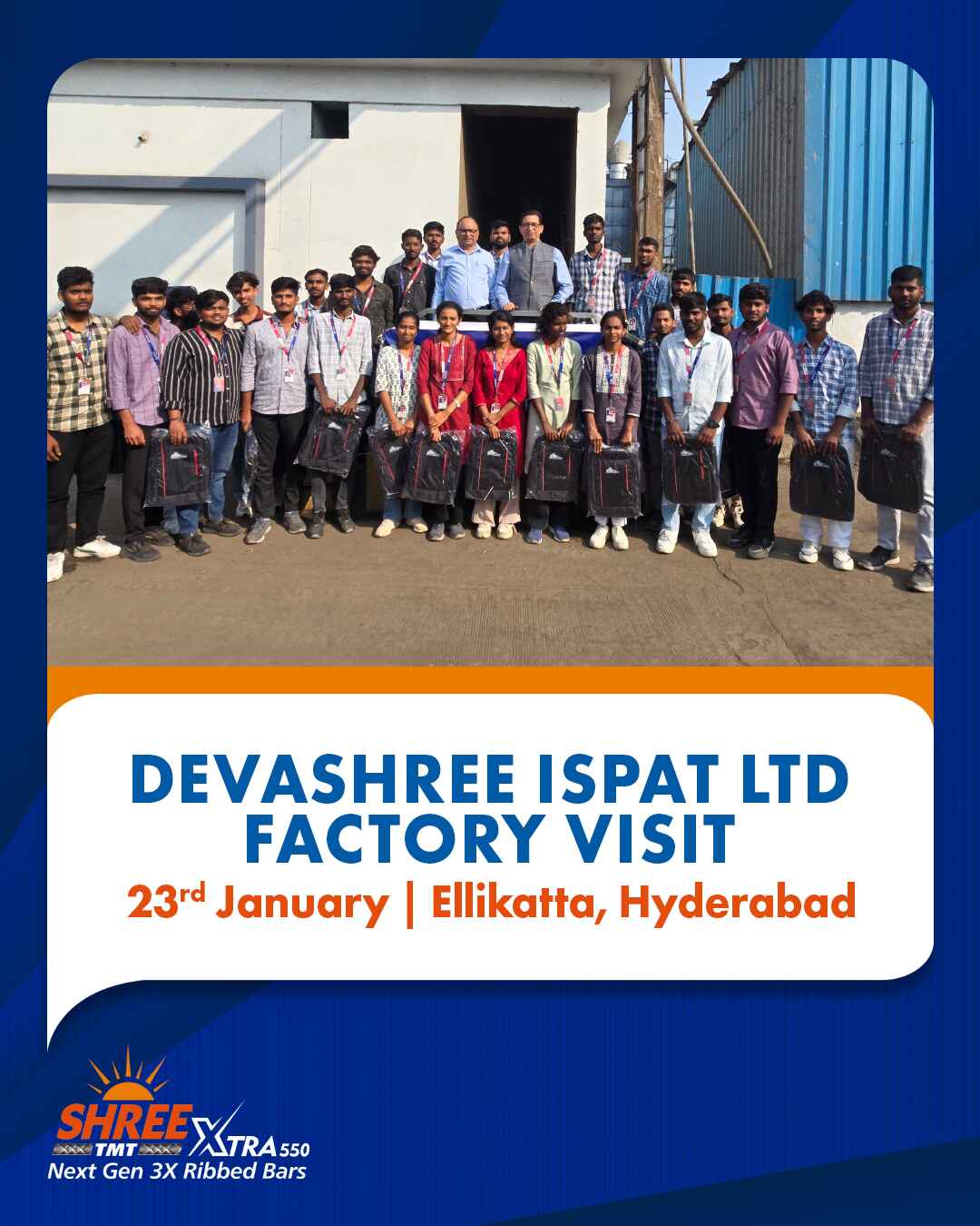 Factory Visit : Students of Anurag University 23rd january 2026